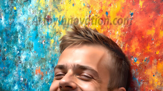 AI-generated abstract art featuring beautiful, handsome, sexy, shirtless, men, boys, lads, full of excitement joy and fun, covered in body paint, dynamic, interactive, Combining elements of realism with surreal abstract qualities, showcasing the potential of AI in artistic expression. Photos of guys, just smiling, happy, and having a good time. Most of them are smiling because a paint bomb just blow up next to them, so I'm calling is Abstract Art. When paint attacks and makes people happy, it's Art!