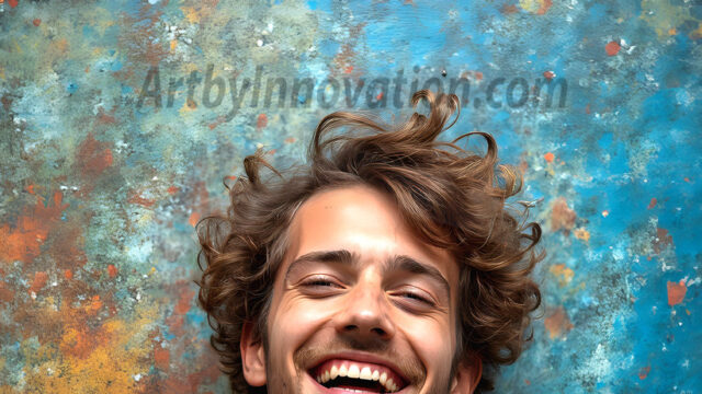 AI-generated abstract art featuring beautiful, handsome, sexy, shirtless, men, boys, lads, full of excitement joy and fun, covered in body paint, dynamic, interactive, Combining elements of realism with surreal abstract qualities, showcasing the potential of AI in artistic expression. Photos of guys, just smiling, happy, and having a good time. Most of them are smiling because a paint bomb just blow up next to them, so I'm calling is Abstract Art. When paint attacks and makes people happy, it's Art!