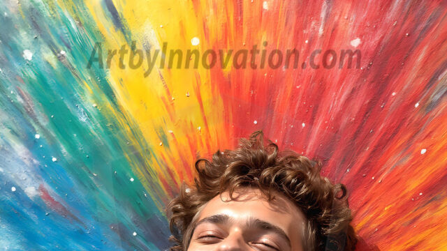 AI-generated abstract art featuring beautiful, handsome, sexy, shirtless, men, boys, lads, full of excitement joy and fun, covered in body paint, dynamic, interactive, Combining elements of realism with surreal abstract qualities, showcasing the potential of AI in artistic expression. Photos of guys, just smiling, happy, and having a good time. Most of them are smiling because a paint bomb just blow up next to them, so I'm calling is Abstract Art. When paint attacks and makes people happy, it's Art!