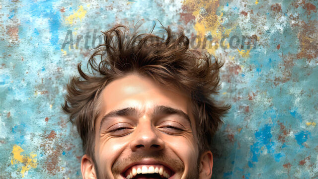 AI-generated abstract art featuring beautiful, handsome, sexy, shirtless, men, boys, lads, full of excitement joy and fun, covered in body paint, dynamic, interactive, Combining elements of realism with surreal abstract qualities, showcasing the potential of AI in artistic expression. Photos of guys, just smiling, happy, and having a good time. Most of them are smiling because a paint bomb just blow up next to them, so I'm calling is Abstract Art. When paint attacks and makes people happy, it's Art!