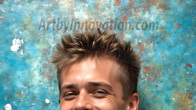 AI-generated abstract art featuring beautiful, handsome, sexy, shirtless, men, boys, lads, full of excitement joy and fun, covered in body paint, dynamic, interactive, Combining elements of realism with surreal abstract qualities, showcasing the potential of AI in artistic expression. Photos of guys, just smiling, happy, and having a good time. Most of them are smiling because a paint bomb just blow up next to them, so I'm calling is Abstract Art. When paint attacks and makes people happy, it's Art!