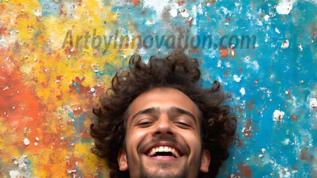 AI-generated abstract art featuring beautiful, handsome, sexy, shirtless, men, boys, lads, full of excitement joy and fun, covered in body paint, dynamic, interactive, Combining elements of realism with surreal abstract qualities, showcasing the potential of AI in artistic expression. Photos of guys, just smiling, happy, and having a good time. Most of them are smiling because a paint bomb just blow up next to them, so I'm calling is Abstract Art. When paint attacks and makes people happy, it's Art!