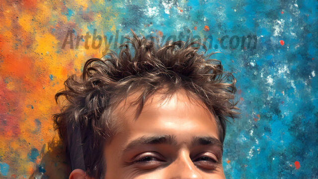 AI-generated abstract art featuring beautiful, handsome, sexy, shirtless, men, boys, lads, full of excitement joy and fun, covered in body paint, dynamic, interactive, Combining elements of realism with surreal abstract qualities, showcasing the potential of AI in artistic expression. Photos of guys, just smiling, happy, and having a good time. Most of them are smiling because a paint bomb just blow up next to them, so I'm calling is Abstract Art. When paint attacks and makes people happy, it's Art!