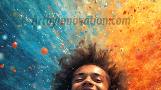 AI-generated abstract art featuring beautiful, handsome, sexy, shirtless, men, boys, lads, full of excitement joy and fun, covered in body paint, dynamic, interactive, Combining elements of realism with surreal abstract qualities, showcasing the potential of AI in artistic expression. Photos of guys, just smiling, happy, and having a good time. Most of them are smiling because a paint bomb just blow up next to them, so I'm calling is Abstract Art. When paint attacks and makes people happy, it's Art!