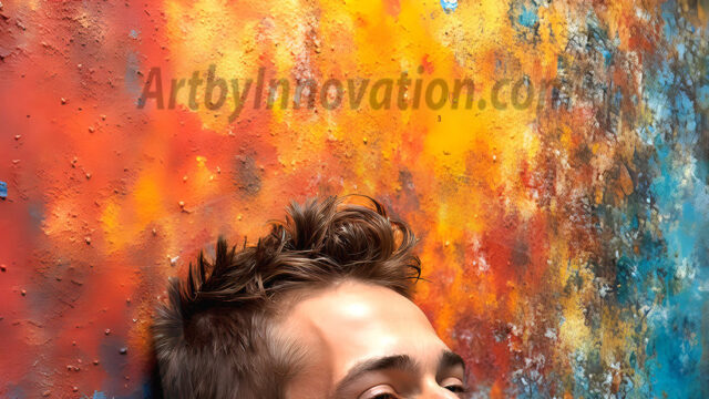 AI-generated abstract art featuring beautiful, handsome, sexy, shirtless, men, boys, lads, full of excitement joy and fun, covered in body paint, dynamic, interactive, Combining elements of realism with surreal abstract qualities, showcasing the potential of AI in artistic expression. Photos of guys, just smiling, happy, and having a good time. Most of them are smiling because a paint bomb just blow up next to them, so I'm calling is Abstract Art. When paint attacks and makes people happy, it's Art!