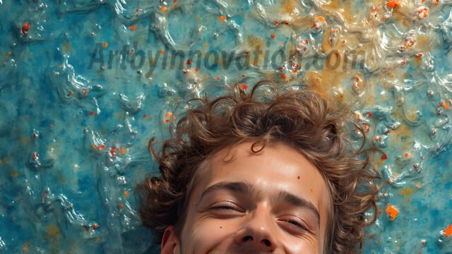 AI-generated abstract art featuring beautiful, handsome, sexy, shirtless, men, boys, lads, full of excitement joy and fun, covered in body paint, dynamic, interactive, Combining elements of realism with surreal abstract qualities, showcasing the potential of AI in artistic expression. Photos of guys, just smiling, happy, and having a good time. Most of them are smiling because a paint bomb just blow up next to them, so I'm calling is Abstract Art. When paint attacks and makes people happy, it's Art!