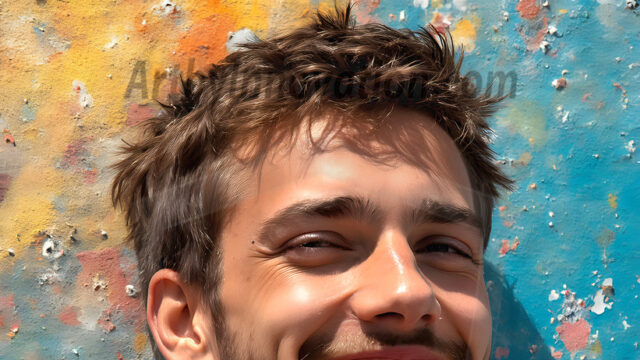 AI-generated abstract art featuring beautiful, handsome, sexy, shirtless, men, boys, lads, full of excitement joy and fun, covered in body paint, dynamic, interactive, Combining elements of realism with surreal abstract qualities, showcasing the potential of AI in artistic expression. Photos of guys, just smiling, happy, and having a good time. Most of them are smiling because a paint bomb just blow up next to them, so I'm calling is Abstract Art. When paint attacks and makes people happy, it's Art!