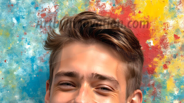 AI-generated abstract art featuring beautiful, handsome, sexy, shirtless, men, boys, lads, full of excitement joy and fun, covered in body paint, dynamic, interactive, Combining elements of realism with surreal abstract qualities, showcasing the potential of AI in artistic expression. Photos of guys, just smiling, happy, and having a good time. Most of them are smiling because a paint bomb just blow up next to them, so I'm calling is Abstract Art. When paint attacks and makes people happy, it's Art!