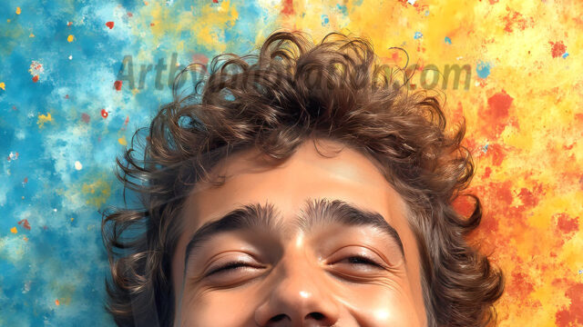 AI-generated abstract art featuring beautiful, handsome, sexy, shirtless, men, boys, lads, full of excitement joy and fun, covered in body paint, dynamic, interactive, Combining elements of realism with surreal abstract qualities, showcasing the potential of AI in artistic expression. Photos of guys, just smiling, happy, and having a good time. Most of them are smiling because a paint bomb just blow up next to them, so I'm calling is Abstract Art. When paint attacks and makes people happy, it's Art!