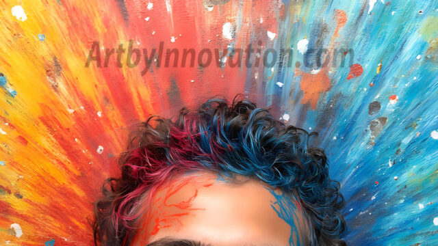 AI-generated abstract art featuring beautiful, handsome, sexy, shirtless, men, boys, lads, full of excitement joy and fun, covered in body paint, dynamic, interactive, Combining elements of realism with surreal abstract qualities, showcasing the potential of AI in artistic expression. Photos of guys, just smiling, happy, and having a good time. Most of them are smiling because a paint bomb just blow up next to them, so I'm calling is Abstract Art. When paint attacks and makes people happy, it's Art!