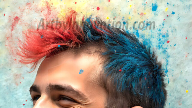 AI-generated abstract art featuring beautiful, handsome, sexy, shirtless, men, boys, lads, full of excitement joy and fun, covered in body paint, dynamic, interactive, Combining elements of realism with surreal abstract qualities, showcasing the potential of AI in artistic expression. Photos of guys, just smiling, happy, and having a good time. Most of them are smiling because a paint bomb just blow up next to them, so I'm calling is Abstract Art. When paint attacks and makes people happy, it's Art!