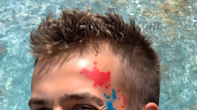 AI-generated abstract art featuring beautiful, handsome, sexy, shirtless, men, boys, lads, full of excitement joy and fun, covered in body paint, dynamic, interactive, Combining elements of realism with surreal abstract qualities, showcasing the potential of AI in artistic expression. Photos of guys, just smiling, happy, and having a good time. Most of them are smiling because a paint bomb just blow up next to them, so I'm calling is Abstract Art. When paint attacks and makes people happy, it's Art!