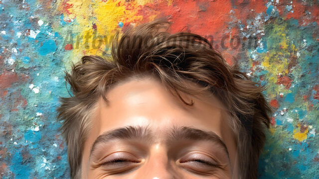 AI-generated abstract art featuring beautiful, handsome, sexy, shirtless, men, boys, lads, full of excitement joy and fun, covered in body paint, dynamic, interactive, Combining elements of realism with surreal abstract qualities, showcasing the potential of AI in artistic expression. Photos of guys, just smiling, happy, and having a good time. Most of them are smiling because a paint bomb just blow up next to them, so I'm calling is Abstract Art. When paint attacks and makes people happy, it's Art!