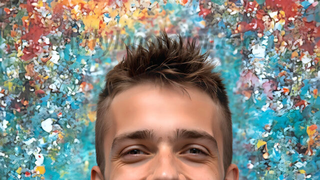 AI-generated abstract art featuring beautiful, handsome, sexy, shirtless, men, boys, lads, full of excitement joy and fun, covered in body paint, dynamic, interactive, Combining elements of realism with surreal abstract qualities, showcasing the potential of AI in artistic expression. Photos of guys, just smiling, happy, and having a good time. Most of them are smiling because a paint bomb just blow up next to them, so I'm calling is Abstract Art. When paint attacks and makes people happy, it's Art!