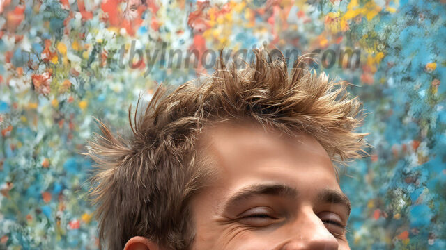 AI-generated abstract art featuring beautiful, handsome, sexy, shirtless, men, boys, lads, full of excitement joy and fun, covered in body paint, dynamic, interactive, Combining elements of realism with surreal abstract qualities, showcasing the potential of AI in artistic expression. Photos of guys, just smiling, happy, and having a good time. Most of them are smiling because a paint bomb just blow up next to them, so I'm calling is Abstract Art. When paint attacks and makes people happy, it's Art!