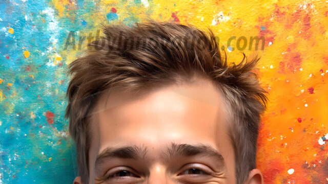 AI-generated abstract art featuring beautiful, handsome, sexy, shirtless, men, boys, lads, full of excitement joy and fun, covered in body paint, dynamic, interactive, Combining elements of realism with surreal abstract qualities, showcasing the potential of AI in artistic expression. Photos of guys, just smiling, happy, and having a good time. Most of them are smiling because a paint bomb just blow up next to them, so I'm calling is Abstract Art. When paint attacks and makes people happy, it's Art!