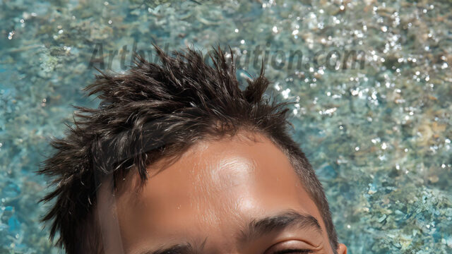 AI-generated abstract art featuring beautiful, handsome, sexy, shirtless, men, boys, lads, full of excitement joy and fun, covered in body paint, dynamic, interactive, Combining elements of realism with surreal abstract qualities, showcasing the potential of AI in artistic expression. Photos of guys, just smiling, happy, and having a good time. Most of them are smiling because a paint bomb just blow up next to them, so I'm calling is Abstract Art. When paint attacks and makes people happy, it's Art!