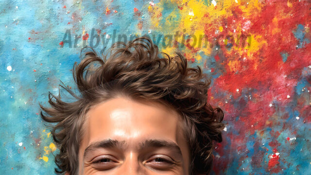 AI-generated abstract art featuring beautiful, handsome, sexy, shirtless, men, boys, lads, full of excitement joy and fun, covered in body paint, dynamic, interactive, Combining elements of realism with surreal abstract qualities, showcasing the potential of AI in artistic expression. Photos of guys, just smiling, happy, and having a good time. Most of them are smiling because a paint bomb just blow up next to them, so I'm calling is Abstract Art. When paint attacks and makes people happy, it's Art!