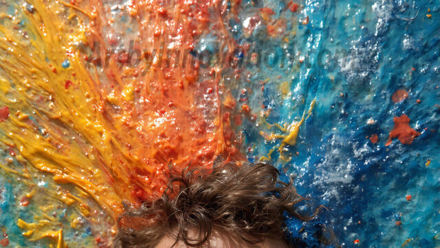 AI-generated abstract art featuring beautiful, handsome, sexy, shirtless, men, boys, lads, full of excitement joy and fun, covered in body paint, dynamic, interactive, Combining elements of realism with surreal abstract qualities, showcasing the potential of AI in artistic expression. Photos of guys, just smiling, happy, and having a good time. Most of them are smiling because a paint bomb just blow up next to them, so I'm calling is Abstract Art. When paint attacks and makes people happy, it's Art!