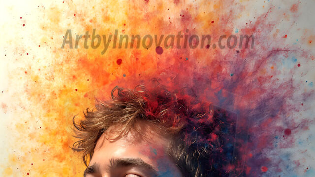 AI-generated abstract art featuring beautiful, handsome, sexy, shirtless, men, boys, lads, full of excitement joy and fun, covered in body paint, dynamic, interactive, Combining elements of realism with surreal abstract qualities, showcasing the potential of AI in artistic expression. Photos of guys, just smiling, happy, and having a good time. Most of them are smiling because a paint bomb just blow up next to them, so I'm calling is Abstract Art. When paint attacks and makes people happy, it's Art!