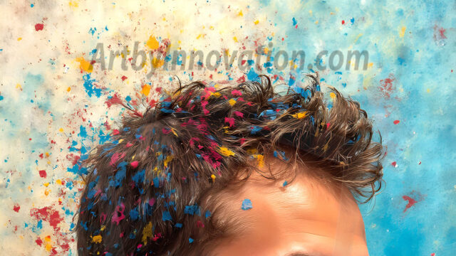 AI-generated abstract art featuring beautiful, handsome, sexy, shirtless, men, boys, lads, full of excitement joy and fun, covered in body paint, dynamic, interactive, Combining elements of realism with surreal abstract qualities, showcasing the potential of AI in artistic expression. Photos of guys, just smiling, happy, and having a good time. Most of them are smiling because a paint bomb just blow up next to them, so I'm calling is Abstract Art. When paint attacks and makes people happy, it's Art!