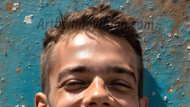 AI-generated abstract art featuring beautiful, handsome, sexy, shirtless, men, boys, lads, full of excitement joy and fun, covered in body paint, dynamic, interactive, Combining elements of realism with surreal abstract qualities, showcasing the potential of AI in artistic expression. Photos of guys, just smiling, happy, and having a good time. Most of them are smiling because a paint bomb just blow up next to them, so I'm calling is Abstract Art. When paint attacks and makes people happy, it's Art!