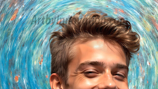 AI-generated abstract art featuring beautiful, handsome, sexy, shirtless, men, boys, lads, full of excitement joy and fun, covered in body paint, dynamic, interactive, Combining elements of realism with surreal abstract qualities, showcasing the potential of AI in artistic expression. Photos of guys, just smiling, happy, and having a good time. Most of them are smiling because a paint bomb just blow up next to them, so I'm calling is Abstract Art. When paint attacks and makes people happy, it's Art!