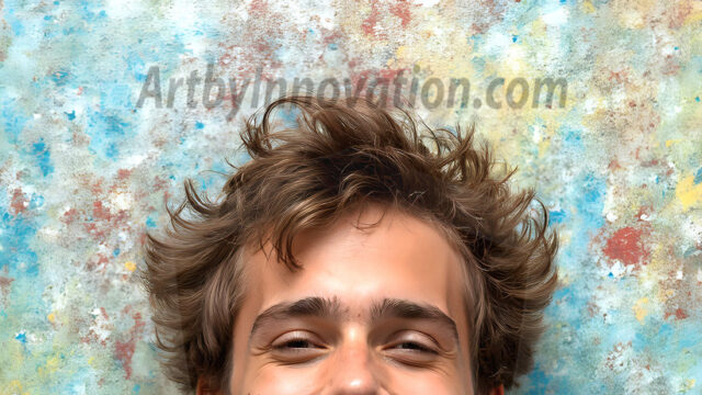 AI-generated abstract art featuring beautiful, handsome, sexy, shirtless, men, boys, lads, full of excitement joy and fun, covered in body paint, dynamic, interactive, Combining elements of realism with surreal abstract qualities, showcasing the potential of AI in artistic expression. Photos of guys, just smiling, happy, and having a good time. Most of them are smiling because a paint bomb just blow up next to them, so I'm calling is Abstract Art. When paint attacks and makes people happy, it's Art!