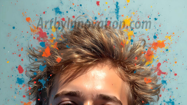 AI-generated abstract art featuring beautiful, handsome, sexy, shirtless, men, boys, lads, full of excitement joy and fun, covered in body paint, dynamic, interactive, Combining elements of realism with surreal abstract qualities, showcasing the potential of AI in artistic expression. Photos of guys, just smiling, happy, and having a good time. Most of them are smiling because a paint bomb just blow up next to them, so I'm calling is Abstract Art. When paint attacks and makes people happy, it's Art!