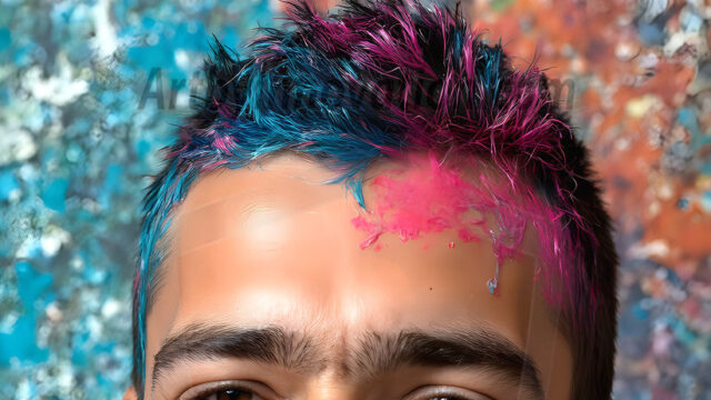 AI-generated abstract art featuring beautiful, handsome, sexy, shirtless, men, boys, lads, full of excitement joy and fun, covered in body paint, dynamic, interactive, Combining elements of realism with surreal abstract qualities, showcasing the potential of AI in artistic expression. Photos of guys, just smiling, happy, and having a good time. Most of them are smiling because a paint bomb just blow up next to them, so I'm calling is Abstract Art. When paint attacks and makes people happy, it's Art!