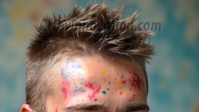 AI-generated abstract art featuring beautiful, handsome, sexy, shirtless, men, boys, lads, full of excitement joy and fun, covered in body paint, dynamic, interactive, Combining elements of realism with surreal abstract qualities, showcasing the potential of AI in artistic expression. Photos of guys, just smiling, happy, and having a good time. Most of them are smiling because a paint bomb just blow up next to them, so I'm calling is Abstract Art. When paint attacks and makes people happy, it's Art!