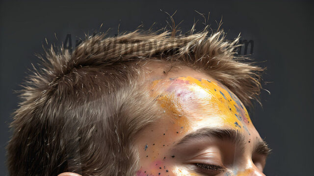 AI-generated abstract art featuring beautiful, handsome, sexy, shirtless, men, boys, lads, full of excitement joy and fun, covered in body paint, dynamic, interactive, Combining elements of realism with surreal abstract qualities, showcasing the potential of AI in artistic expression. Photos of guys, just smiling, happy, and having a good time. Most of them are smiling because a paint bomb just blow up next to them, so I'm calling is Abstract Art. When paint attacks and makes people happy, it's Art!