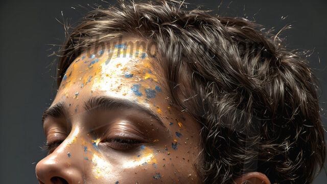 AI-generated abstract art featuring beautiful, handsome, sexy, shirtless, men, boys, lads, full of excitement joy and fun, covered in body paint, dynamic, interactive, Combining elements of realism with surreal abstract qualities, showcasing the potential of AI in artistic expression. Photos of guys, just smiling, happy, and having a good time. Most of them are smiling because a paint bomb just blow up next to them, so I'm calling is Abstract Art. When paint attacks and makes people happy, it's Art!