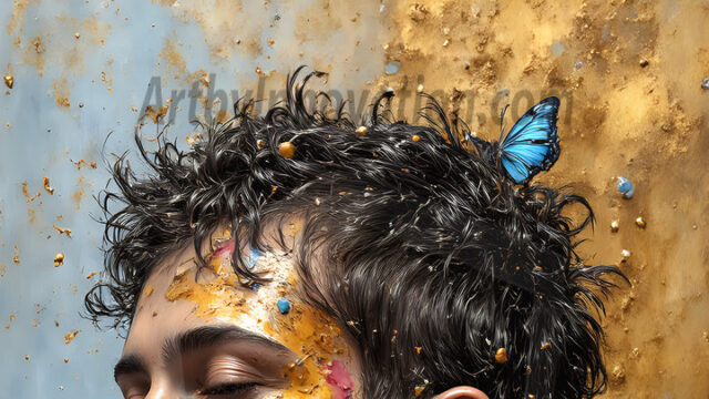 AI-generated abstract art featuring beautiful, handsome, sexy, shirtless, men, boys, lads, full of excitement joy and fun, covered in body paint, dynamic, interactive, Combining elements of realism with surreal abstract qualities, showcasing the potential of AI in artistic expression. Photos of guys, just smiling, happy, and having a good time. Most of them are smiling because a paint bomb just blow up next to them, so I'm calling is Abstract Art. When paint attacks and makes people happy, it's Art!