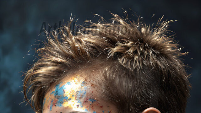 AI-generated abstract art featuring beautiful, handsome, sexy, shirtless, men, boys, lads, full of excitement joy and fun, covered in body paint, dynamic, interactive, Combining elements of realism with surreal abstract qualities, showcasing the potential of AI in artistic expression. Photos of guys, just smiling, happy, and having a good time. Most of them are smiling because a paint bomb just blow up next to them, so I'm calling is Abstract Art. When paint attacks and makes people happy, it's Art!