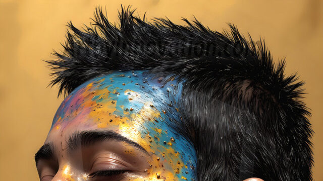 AI-generated abstract art featuring beautiful, handsome, sexy, shirtless, men, boys, lads, full of excitement joy and fun, covered in body paint, dynamic, interactive, Combining elements of realism with surreal abstract qualities, showcasing the potential of AI in artistic expression. Photos of guys, just smiling, happy, and having a good time. Most of them are smiling because a paint bomb just blow up next to them, so I'm calling is Abstract Art. When paint attacks and makes people happy, it's Art!