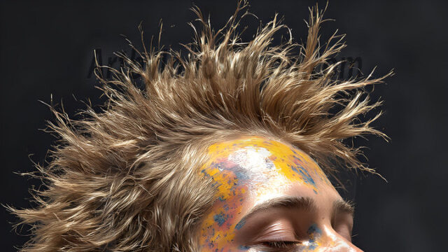 AI-generated abstract art featuring beautiful, handsome, sexy, shirtless, men, boys, lads, full of excitement joy and fun, covered in body paint, dynamic, interactive, Combining elements of realism with surreal abstract qualities, showcasing the potential of AI in artistic expression. Photos of guys, just smiling, happy, and having a good time. Most of them are smiling because a paint bomb just blow up next to them, so I'm calling is Abstract Art. When paint attacks and makes people happy, it's Art!