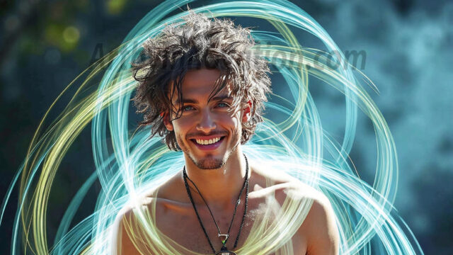 Abstract Male Art, AI photos of handsome shirtless men dancing with Light Rays, colorful art in motion. Guys dancing with radiant light rays that wrap around his body in flowing patterns, emphasizing his movements and adding a sense of ethereal fluidity. The designs appear weightless and almost sculptural, creates a striking contrast against the backgrounds making him the center of a cosmic dance, with energy and elegance. AI-generated abstract art HD photos featuring handsome, sexy, shirtless, men, boys, lads, dancing with colorful light rays, dynamic, interactive. Combining elements of realism with surreal abstract qualities, showcasing the potential of AI in artistic expression.