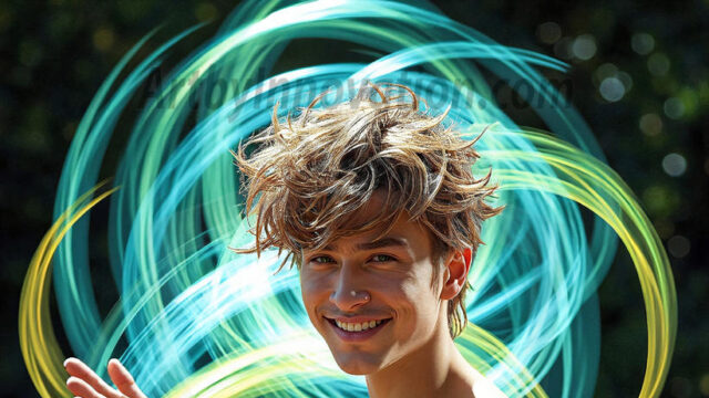 Abstract Male Art, AI photos of handsome shirtless men dancing with Light Rays, colorful art in motion. Guys dancing with radiant light rays that wrap around his body in flowing patterns, emphasizing his movements and adding a sense of ethereal fluidity. The designs appear weightless and almost sculptural, creates a striking contrast against the backgrounds making him the center of a cosmic dance, with energy and elegance. AI-generated abstract art HD photos featuring handsome, sexy, shirtless, men, boys, lads, dancing with colorful light rays, dynamic, interactive. Combining elements of realism with surreal abstract qualities, showcasing the potential of AI in artistic expression.