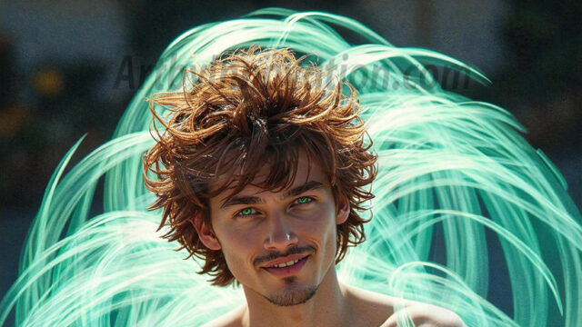 Abstract Male Art, AI photos of handsome shirtless men dancing with Light Rays, colorful art in motion. Guys dancing with radiant light rays that wrap around his body in flowing patterns, emphasizing his movements and adding a sense of ethereal fluidity. The designs appear weightless and almost sculptural, creates a striking contrast against the backgrounds making him the center of a cosmic dance, with energy and elegance. AI-generated abstract art HD photos featuring handsome, sexy, shirtless, men, boys, lads, dancing with colorful light rays, dynamic, interactive. Combining elements of realism with surreal abstract qualities, showcasing the potential of AI in artistic expression.