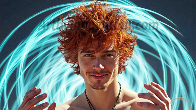 Abstract Male Art, AI photos of handsome shirtless men dancing with Light Rays, colorful art in motion. Guys dancing with radiant light rays that wrap around his body in flowing patterns, emphasizing his movements and adding a sense of ethereal fluidity. The designs appear weightless and almost sculptural, creates a striking contrast against the backgrounds making him the center of a cosmic dance, with energy and elegance. AI-generated abstract art HD photos featuring handsome, sexy, shirtless, men, boys, lads, dancing with colorful light rays, dynamic, interactive. Combining elements of realism with surreal abstract qualities, showcasing the potential of AI in artistic expression.