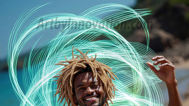 Abstract Male Art, AI photos of handsome shirtless men dancing with Light Rays, colorful art in motion. Guys dancing with radiant light rays that wrap around his body in flowing patterns, emphasizing his movements and adding a sense of ethereal fluidity. The designs appear weightless and almost sculptural, creates a striking contrast against the backgrounds making him the center of a cosmic dance, with energy and elegance. AI-generated abstract art HD photos featuring handsome, sexy, shirtless, men, boys, lads, dancing with colorful light rays, dynamic, interactive. Combining elements of realism with surreal abstract qualities, showcasing the potential of AI in artistic expression.