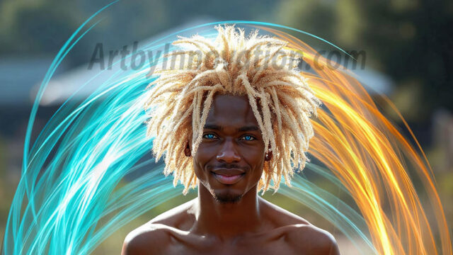 Abstract Male Art, AI photos of handsome shirtless men dancing with Light Rays, colorful art in motion. Guys dancing with radiant light rays that wrap around his body in flowing patterns, emphasizing his movements and adding a sense of ethereal fluidity. The designs appear weightless and almost sculptural, creates a striking contrast against the backgrounds making him the center of a cosmic dance, with energy and elegance. AI-generated abstract art HD photos featuring handsome, sexy, shirtless, men, boys, lads, dancing with colorful light rays, dynamic, interactive. Combining elements of realism with surreal abstract qualities, showcasing the potential of AI in artistic expression.