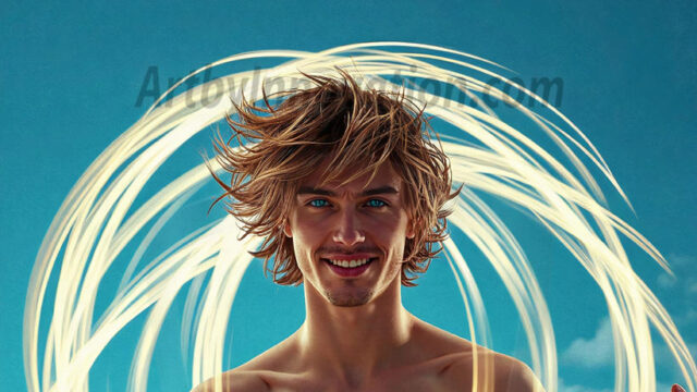 Abstract Male Art, AI photos of handsome shirtless men dancing with Light Rays, colorful art in motion. Guys dancing with radiant light rays that wrap around his body in flowing patterns, emphasizing his movements and adding a sense of ethereal fluidity. The designs appear weightless and almost sculptural, creates a striking contrast against the backgrounds making him the center of a cosmic dance, with energy and elegance. AI-generated abstract art HD photos featuring handsome, sexy, shirtless, men, boys, lads, dancing with colorful light rays, dynamic, interactive. Combining elements of realism with surreal abstract qualities, showcasing the potential of AI in artistic expression.