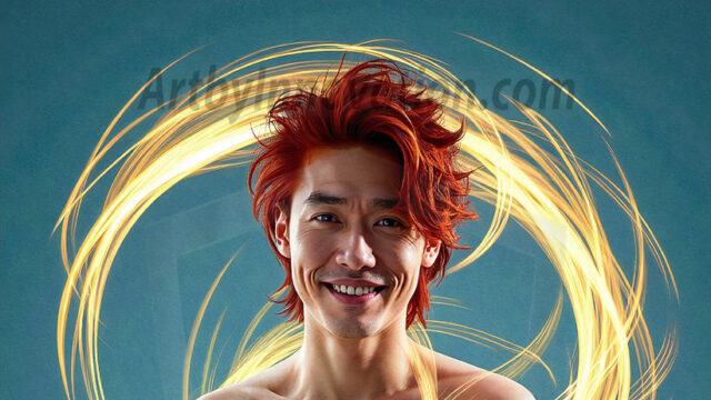 Abstract Male Art, AI photos of handsome shirtless men dancing with Light Rays, colorful art in motion. Guys dancing with radiant light rays that wrap around his body in flowing patterns, emphasizing his movements and adding a sense of ethereal fluidity. The designs appear weightless and almost sculptural, creates a striking contrast against the backgrounds making him the center of a cosmic dance, with energy and elegance. AI-generated abstract art HD photos featuring handsome, sexy, shirtless, men, boys, lads, dancing with colorful light rays, dynamic, interactive. Combining elements of realism with surreal abstract qualities, showcasing the potential of AI in artistic expression.