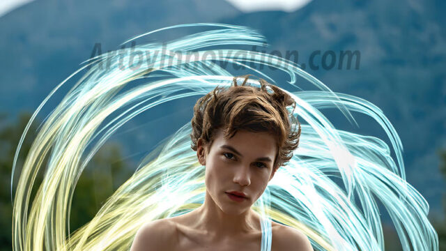 Abstract Male Art, AI photos of handsome shirtless men dancing with Light Rays, colorful art in motion. Guys dancing with radiant light rays that wrap around his body in flowing patterns, emphasizing his movements and adding a sense of ethereal fluidity. The designs appear weightless and almost sculptural, creates a striking contrast against the backgrounds making him the center of a cosmic dance, with energy and elegance. AI-generated abstract art HD photos featuring handsome, sexy, shirtless, men, boys, lads, dancing with colorful light rays, dynamic, interactive. Combining elements of realism with surreal abstract qualities, showcasing the potential of AI in artistic expression.