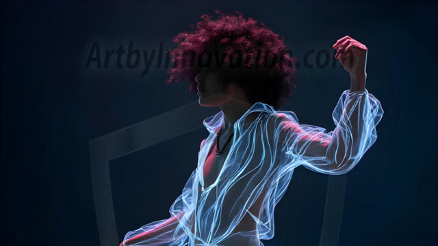 Abstract Male Art, AI photos of handsome shirtless men dancing with Light Rays, colorful art in motion. Guys dancing with radiant light rays that wrap around his body in flowing patterns, emphasizing his movements and adding a sense of ethereal fluidity. The designs appear weightless and almost sculptural, creates a striking contrast against the backgrounds making him the center of a cosmic dance, with energy and elegance. AI-generated abstract art HD photos featuring handsome, sexy, shirtless, men, boys, lads, dancing with colorful light rays, dynamic, interactive. Combining elements of realism with surreal abstract qualities, showcasing the potential of AI in artistic expression.