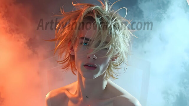 Abstract Male Art, AI photos of handsome shirtless men dancing with Light Rays, colorful art in motion. Guys dancing with radiant light rays that wrap around his body in flowing patterns, emphasizing his movements and adding a sense of ethereal fluidity. The designs appear weightless and almost sculptural, creates a striking contrast against the backgrounds making him the center of a cosmic dance, with energy and elegance. AI-generated abstract art HD photos featuring handsome, sexy, shirtless, men, boys, lads, dancing with colorful light rays, dynamic, interactive. Combining elements of realism with surreal abstract qualities, showcasing the potential of AI in artistic expression.