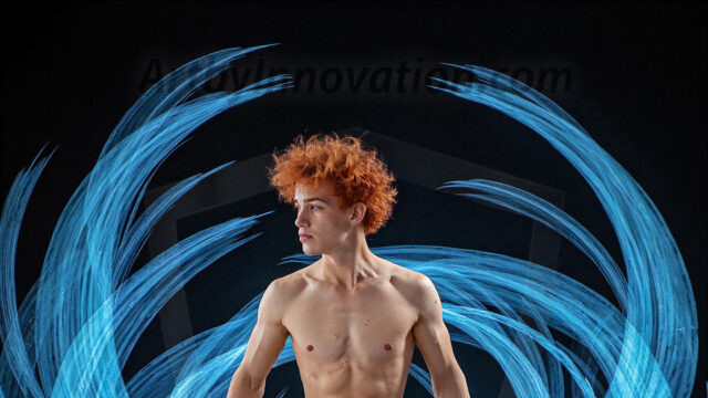 Abstract Male Art, AI photos of handsome shirtless men dancing with Light Rays, colorful art in motion. Guys dancing with radiant light rays that wrap around his body in flowing patterns, emphasizing his movements and adding a sense of ethereal fluidity. The designs appear weightless and almost sculptural, creates a striking contrast against the backgrounds making him the center of a cosmic dance, with energy and elegance. AI-generated abstract art HD photos featuring handsome, sexy, shirtless, men, boys, lads, dancing with colorful light rays, dynamic, interactive. Combining elements of realism with surreal abstract qualities, showcasing the potential of AI in artistic expression.