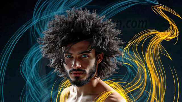 Abstract Male Art, AI photos of handsome shirtless men dancing with Light Rays, colorful art in motion. Guys dancing with radiant light rays that wrap around his body in flowing patterns, emphasizing his movements and adding a sense of ethereal fluidity. The designs appear weightless and almost sculptural, creates a striking contrast against the backgrounds making him the center of a cosmic dance, with energy and elegance. AI-generated abstract art HD photos featuring handsome, sexy, shirtless, men, boys, lads, dancing with colorful light rays, dynamic, interactive. Combining elements of realism with surreal abstract qualities, showcasing the potential of AI in artistic expression.